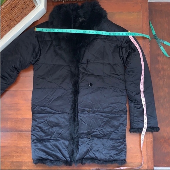Ralph Lauren Black Label Shearling Lined Silk Parka in Black - Picture 9 of 16